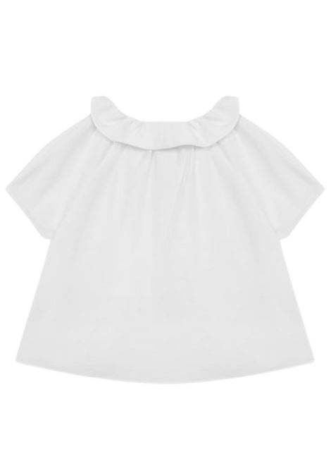 Blusa bambina bianca in viscosa IL GUFO | CC107R0004/MABIANCO